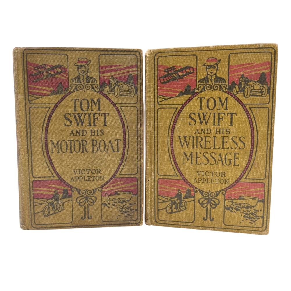 Tom Swift & His Motor-Boat Wireless Message Victor Appleton Hardcover 1910 1911